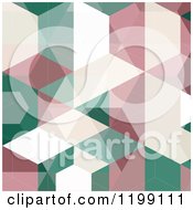 Clipart Of A Retro Geometric Background In Pink Beige And Green Royalty Free Vector Illustration