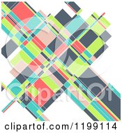 Clipart Of A Retro Colorful Geometric Background Royalty Free Vector Illustration