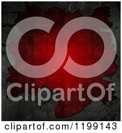 Clipart Of A 3d Cracked Concrete And Red Background Royalty Free CGI Illustration