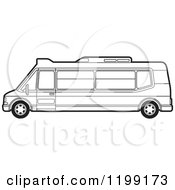 Black And White Tourist Van