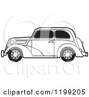 Poster, Art Print Of Black And White Vintage Ford Car With Tinted Windows
