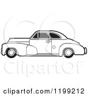 Poster, Art Print Of Vintage Black And White Chevrolet Car With Tinted Windows