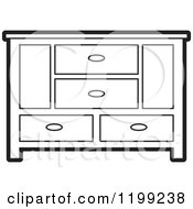 Poster, Art Print Of Black And White Sideboard Cabinet 2