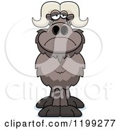 Cartoon Of A Depressed Ox Royalty Free Vector Clipart