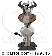 Cartoon Of A Drunk Wildebeest Royalty Free Vector Clipart by Cory Thoman