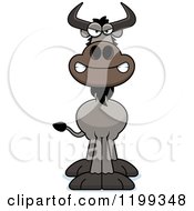 Cartoon Of A Mad Wildebeest Royalty Free Vector Clipart by Cory Thoman
