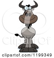 Cartoon Of A Happy Smiling Wildebeest Royalty Free Vector Clipart