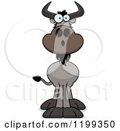 Cartoon Of A Surprised Wildebeest Royalty Free Vector Clipart