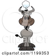 Cartoon Of A Dreaming Wildebeest Royalty Free Vector Clipart