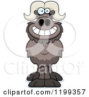Cartoon Of A Grinning Ox Royalty Free Vector Clipart by Cory Thoman