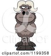 Cartoon Of A Bored Or Skeptical Ox Royalty Free Vector Clipart by Cory Thoman