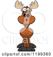 Cartoon Of A Surprised Moose Royalty Free Vector Clipart
