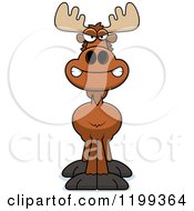 Cartoon Of A Mad Moose Royalty Free Vector Clipart