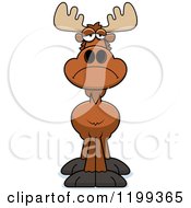 Cartoon Of A Depressed Moose Royalty Free Vector Clipart