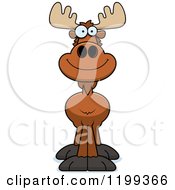 Cartoon Of A Happy Smiling Moose Royalty Free Vector Clipart by Cory Thoman