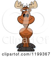 Cartoon Of A Drunk Moose Royalty Free Vector Clipart