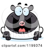 Poster, Art Print Of Grinning Excited Chubby Tapir