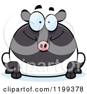 Poster, Art Print Of Happy Chubby Tapir