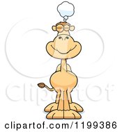 Cartoon Of A Dreaming Camel Royalty Free Vector Clipart by Cory Thoman