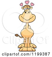 Cartoon Of A Loving Camel With Hearts Royalty Free Vector Clipart by Cory Thoman
