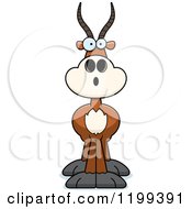 Cartoon Of A Surprised Antelope Royalty Free Vector Clipart