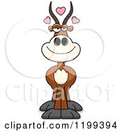 Poster, Art Print Of Loving Antelope With Hearts