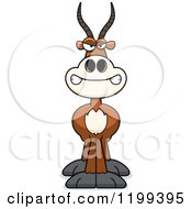Cartoon Of A Mad Antelope Royalty Free Vector Clipart