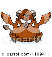 Poster, Art Print Of Mad Chubby Winged Buffalo