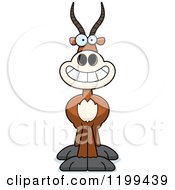 Cartoon Of A Grinning Antelope Royalty Free Vector Clipart by Cory Thoman