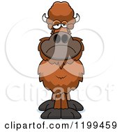 Cartoon Of A Depressed Buffalo Royalty Free Vector Clipart