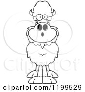 Cartoon Of A Black And White Surprised Buffalo Royalty Free Vector Clipart