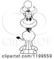Cartoon Of A Black And White Dreaming Wildebeest Royalty Free Vector Clipart by Cory Thoman