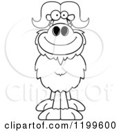 Poster, Art Print Of Black And White Happy Smiling Ox