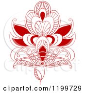 Poster, Art Print Of Red Henna Flower 10