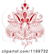 Poster, Art Print Of Red Henna Flower 8