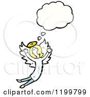 Cartoon Of An Angel Speaking Royalty Free Vector Illustration