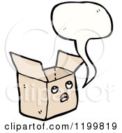 Cartoon Of A Carton Speaking Royalty Free Vector Illustration