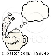 Cartoon Of A Teapot Thinking Royalty Free Vector Illustration