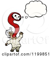 Cartoon Of A Man Vomiting A Ghost Thinking Royalty Free Vector Illustration
