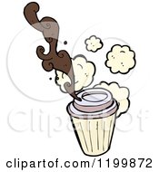 Cartoon Of A Styrofoam Cup Of Coffee Royalty Free Vector Illustration