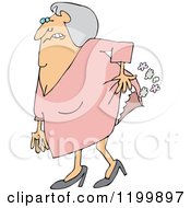 Poster, Art Print Of Uncomfortable Old Lady Passing Gas