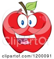 Poster, Art Print Of Smiling Red Apple Mascot