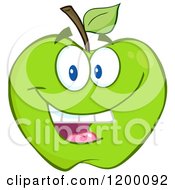 Poster, Art Print Of Smiling Green Apple Mascot