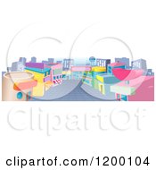 Poster, Art Print Of Commercial Retail Street With Shops