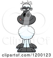 Cartoon Of A Drunk Sheep Royalty Free Vector Clipart