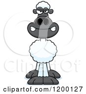 Cartoon Of A Mad Sheep Royalty Free Vector Clipart