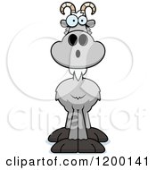 Cartoon Of A Surprised Goat Royalty Free Vector Clipart