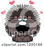 Poster, Art Print Of Cute Loving Porcupine With Hearts