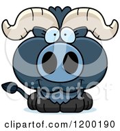 Poster, Art Print Of Cute Happy Blue Ox Calf