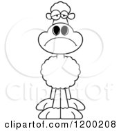 Poster, Art Print Of Black And White Depressed Sheep